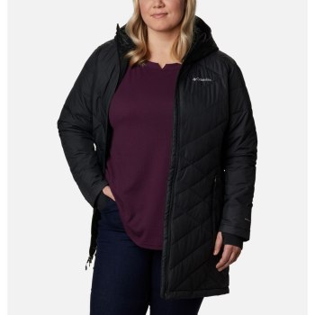 Columbia Jas Dames, Heavenly Long Hooded Plus Size Zwart, 92SRNXCUG